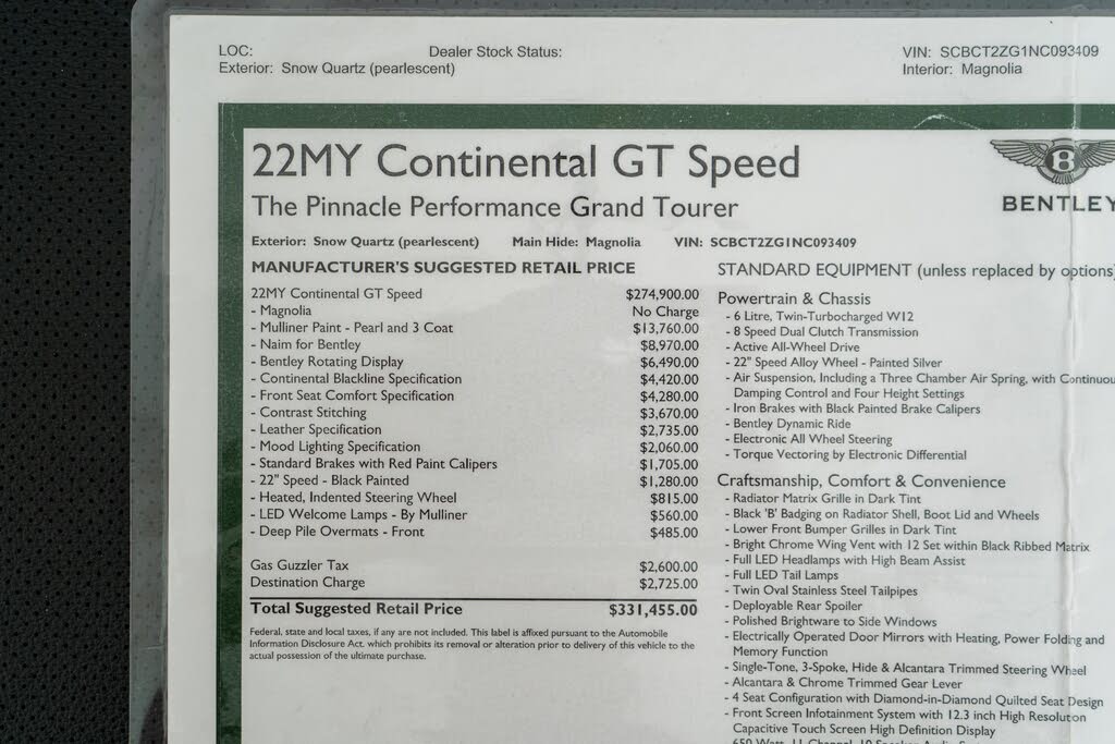 2022 Bentley Continental GT Speed AWD photo 24