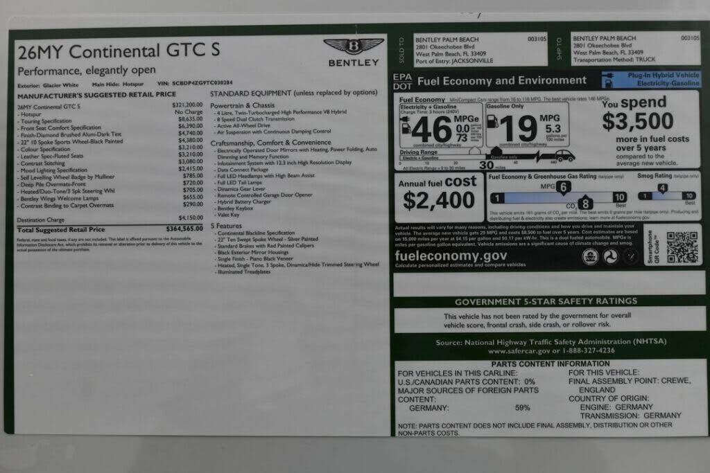 2026 Bentley Continental GTC AWD photo 21