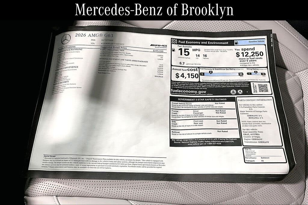 2026 Mercedes-Benz G-Class AMG G 63 4MATIC photo 19
