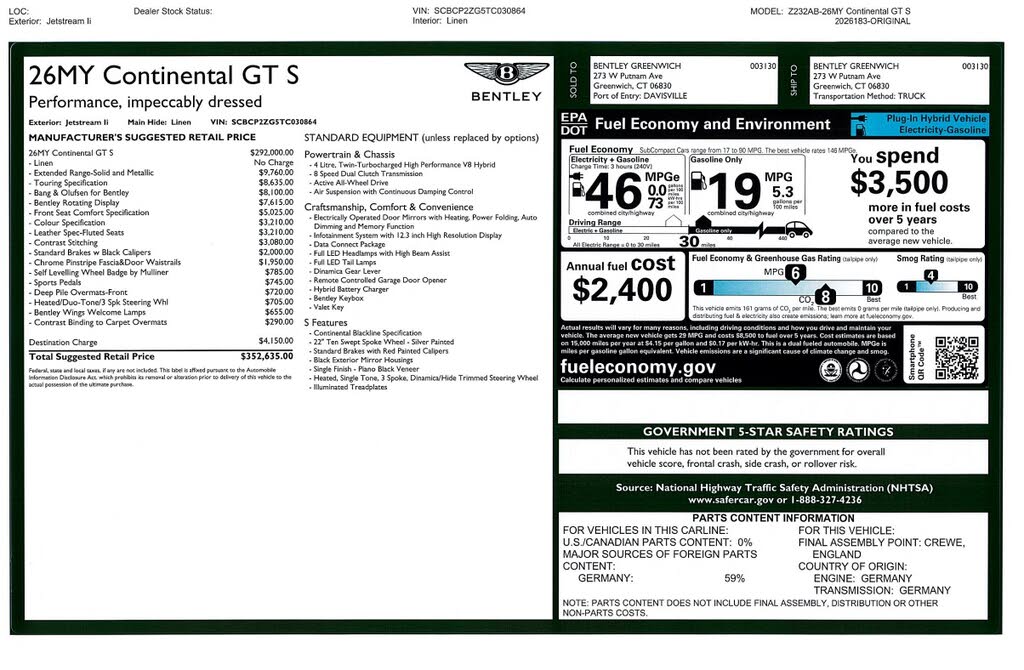 2026 Bentley Continental GT AWD photo 24