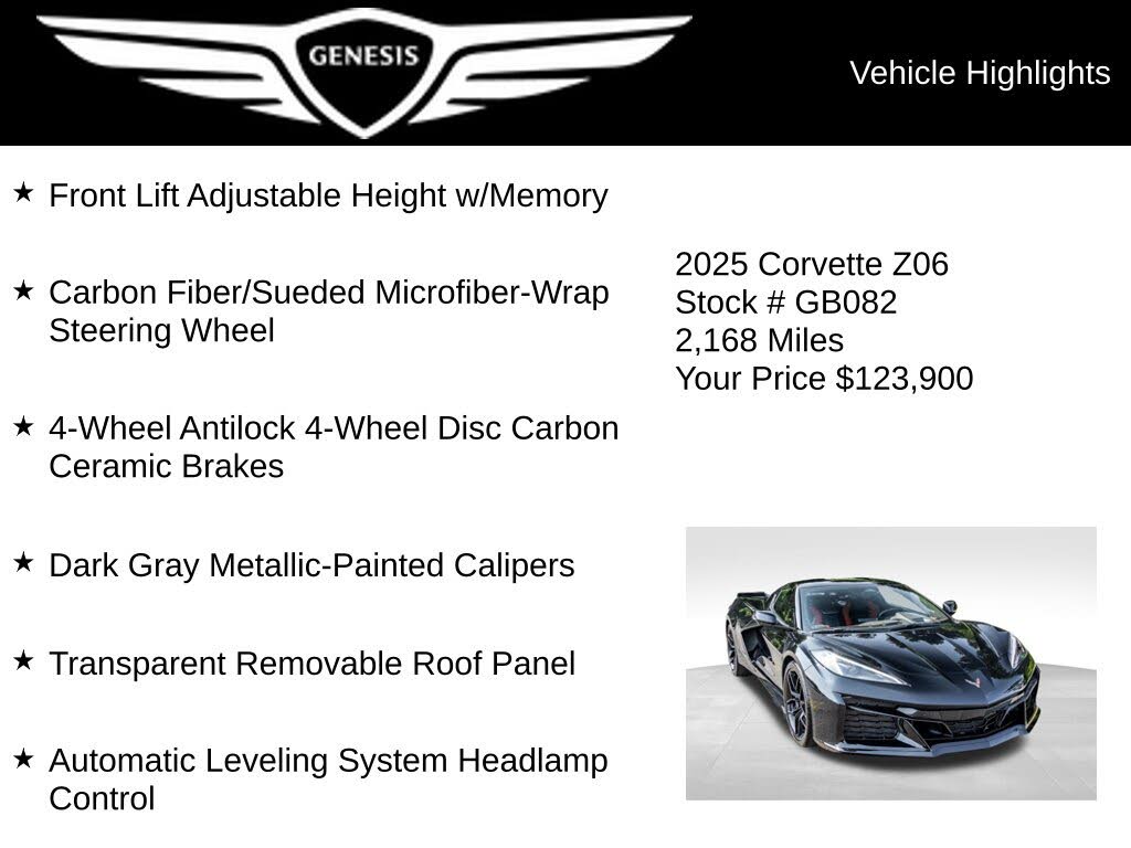 2025 Chevrolet Corvette Z06 3LZ Coupe RWD photo 5