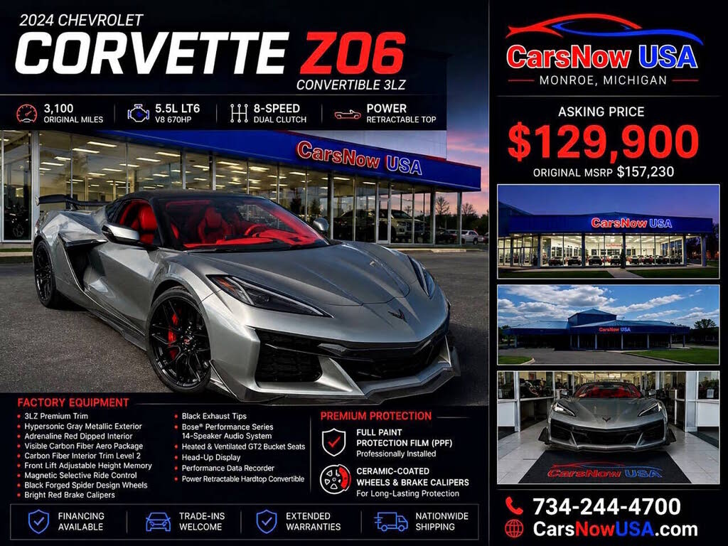 2024 Chevrolet Corvette Z06 3LZ Convertible RWD photo 5