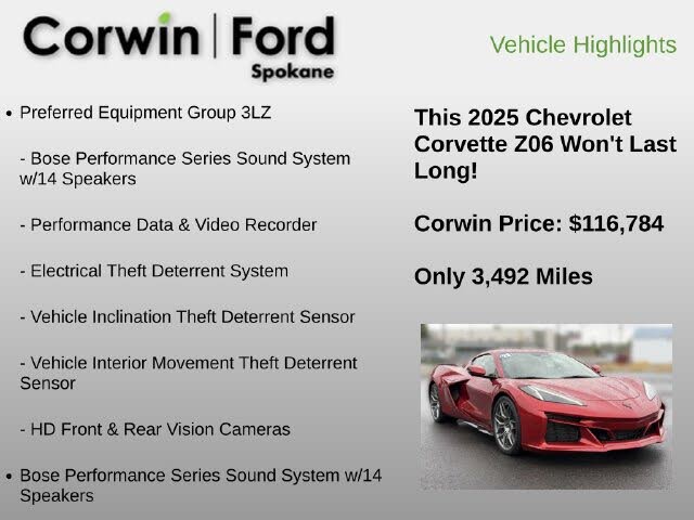 2025 Chevrolet Corvette Z06 3LZ Coupe RWD photo 18