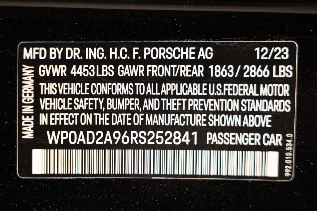 2024 Porsche 911 Turbo Coupe AWD photo 21 of 21